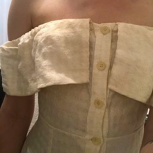 Reformation off-the-shoulder dress *with pockets*